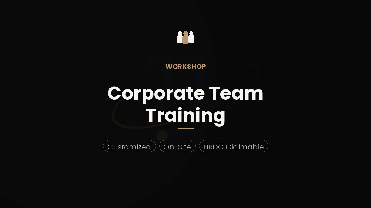 Corporate Team Training — HRDC claimable photography videography programs by Terrence Low, Malaysia